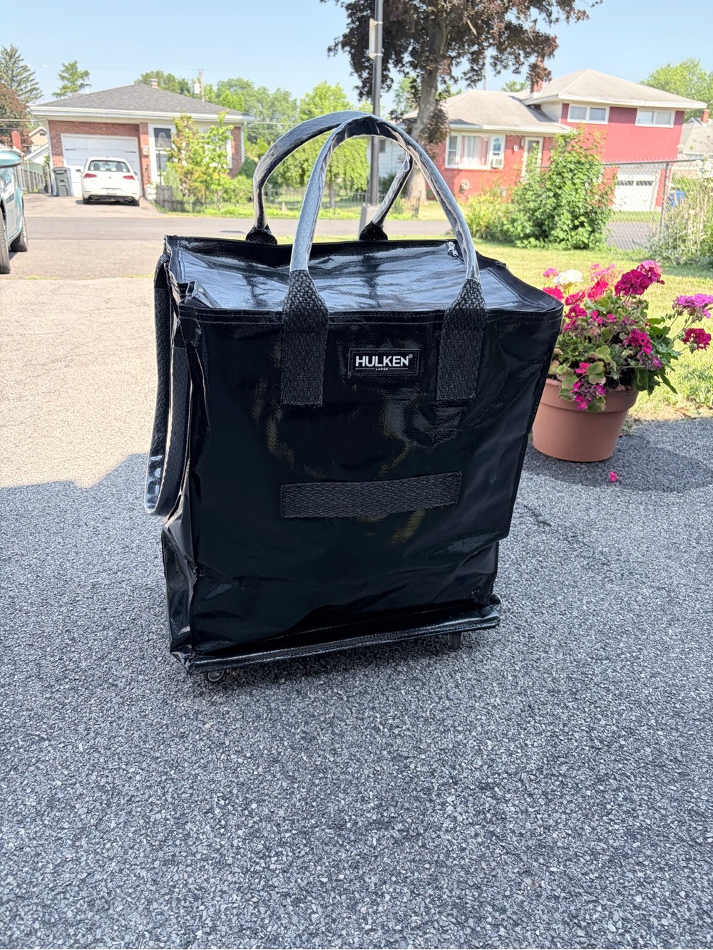 HULKEN Black Utility Wheeled Tote Bag Large - Picture 3 of 4